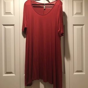 Plus Size Burnt Orange Mini Dress